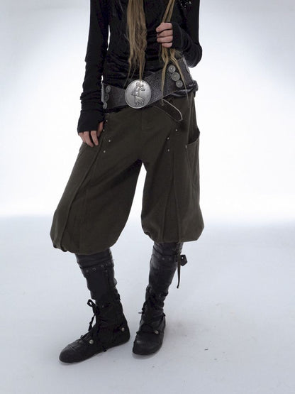 Distressed 5-Inch Harem Riding Pants【s0000013906】