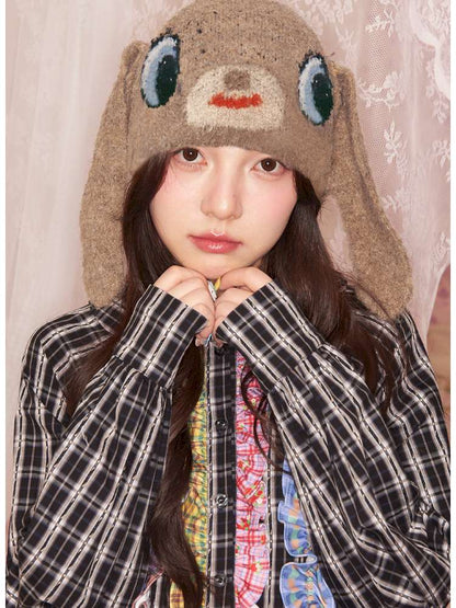 Caramel Brown Long Ears Plush Rabbit Hat【s0000014825】