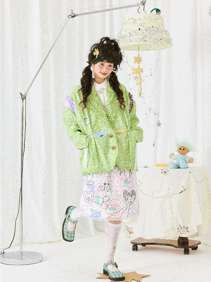 Patchwork Double Color Half-body Skirt【s0000011941】