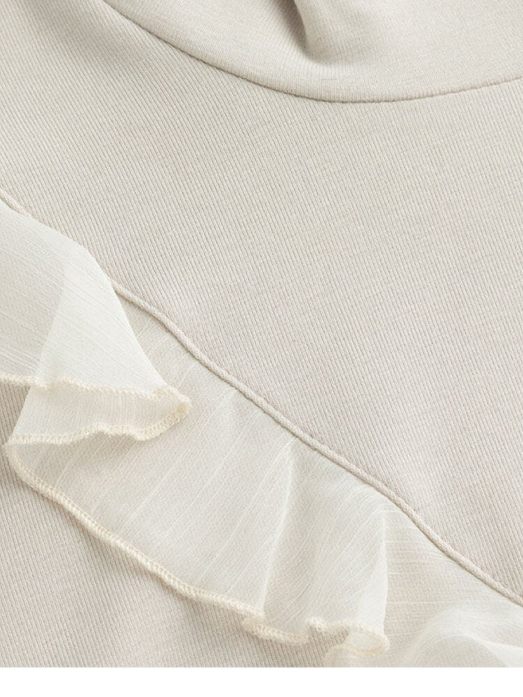 Smudged Print Ruffled Panel Dress【s0000015551】