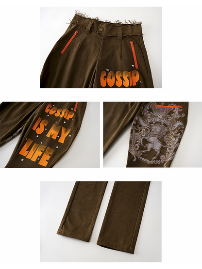 Work Equestrian Peplum Stacking Pants【s0000011938】