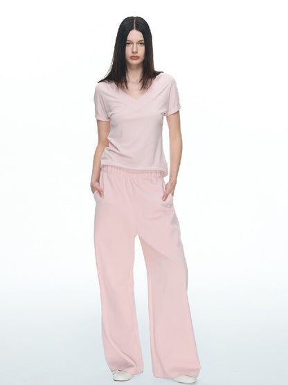 Pure Zipper Short Sweatpants Set【s0000015869】