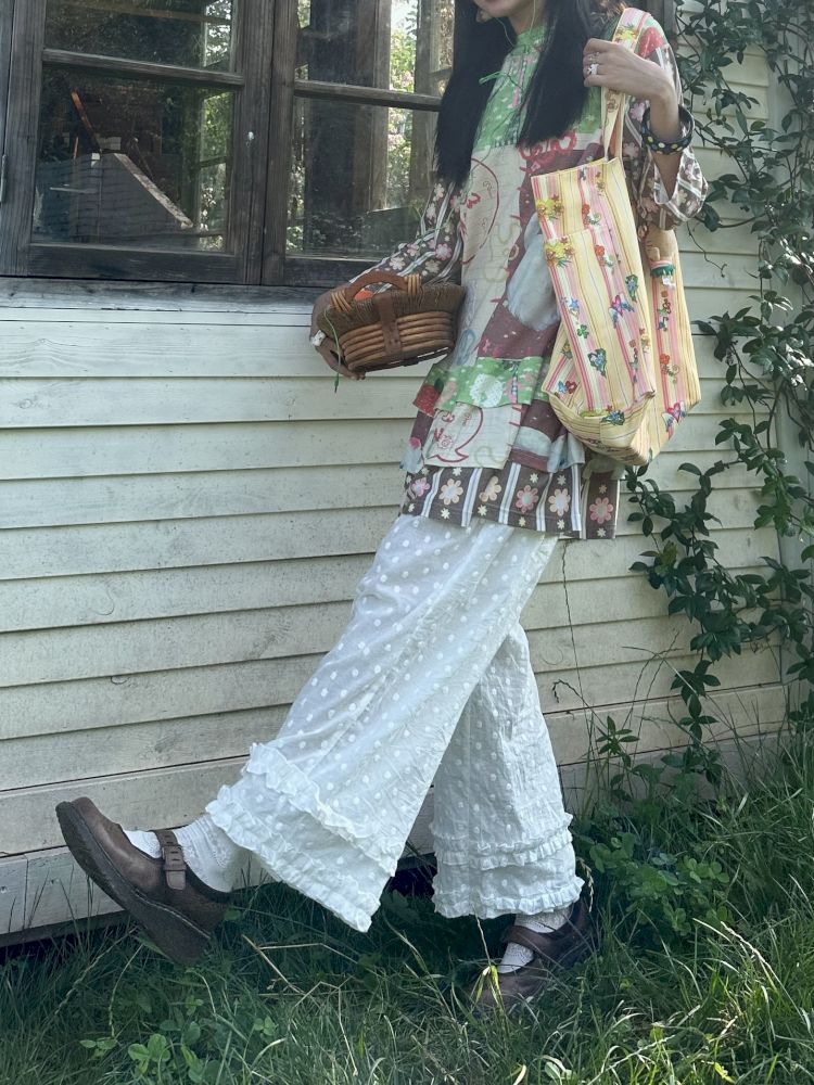 Loose-fitting elastic waist long pants【s0000012773】
