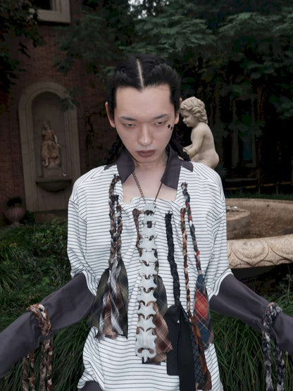 Multi-Tie Striped Long Sleeves【s0000015142】