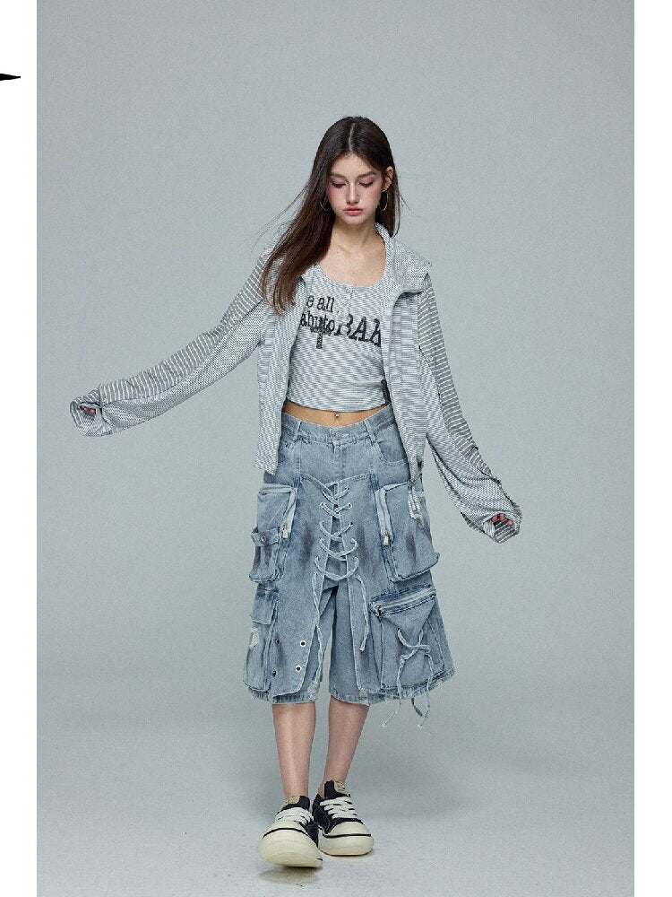 Letter Print Hooded Cardigan Set【s0000016691】