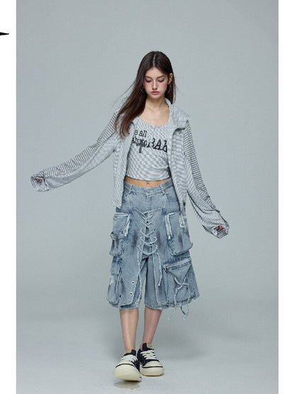 Letter Print Hooded Cardigan Set【s0000016691】
