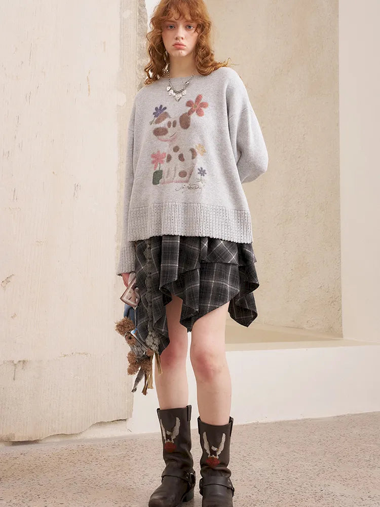 Openwork Oversized Pullover Knit Sweater【s0000014086】