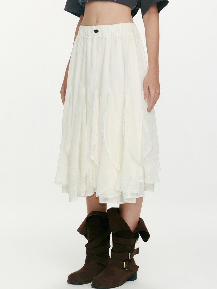 Night Dew Rose Chiffon Lace Skirt【s0000015667】