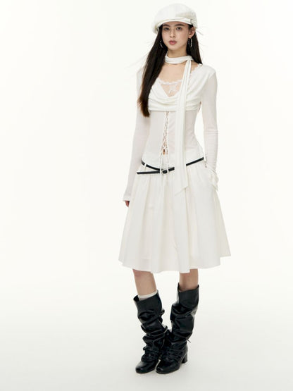 Tencel swing collar bottoming shirt【s0000013745】