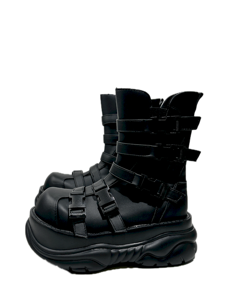 Round Toe Casual Punk Style Martin Short Boots【s0000013760】