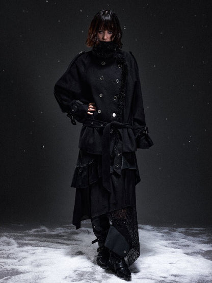 Dark Palace Wool Patchwork Coat【s0000019299】