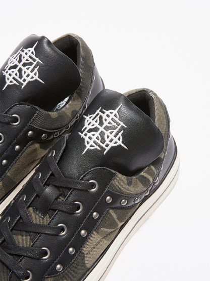 Camouflage Patchwork Canvas Sneakers【s0000018364】