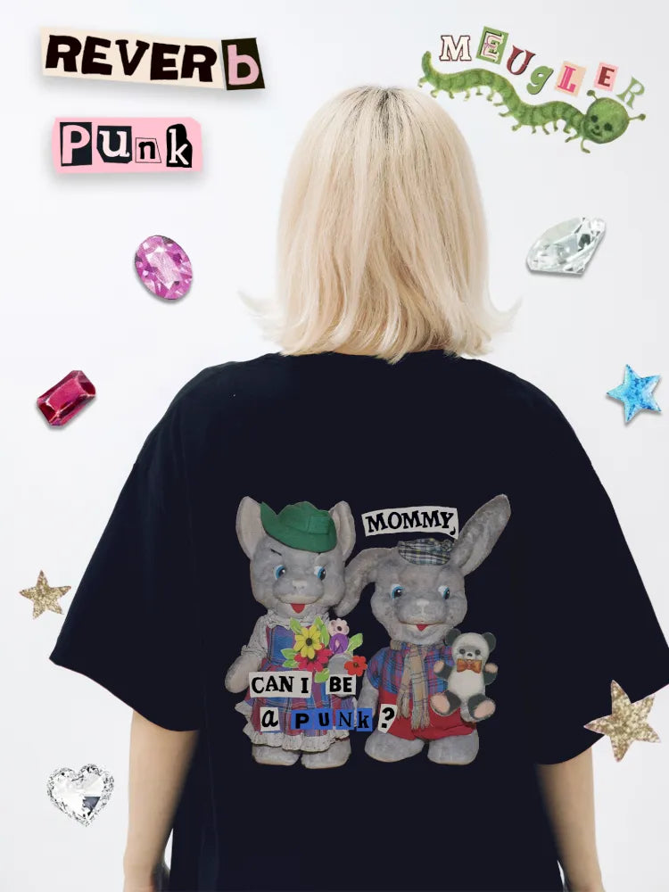 Whimsical Bear Mini-Figure Punk T-Shirt【s0000013930】