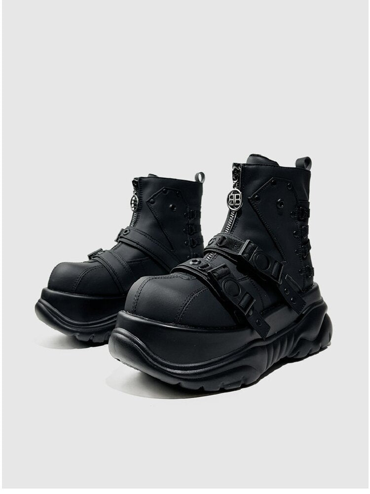 Muffin Platform Trendy Biker Boots【s0000015709】