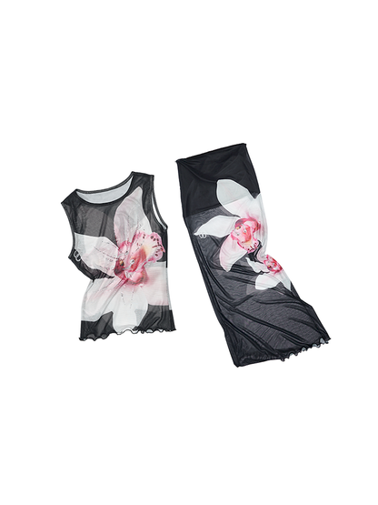 Wrap Hip Long Skirt Set【s0000012407】