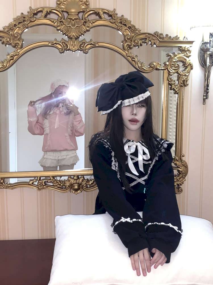 Detachable Navy Collar Sweatshirt【s0000015422】