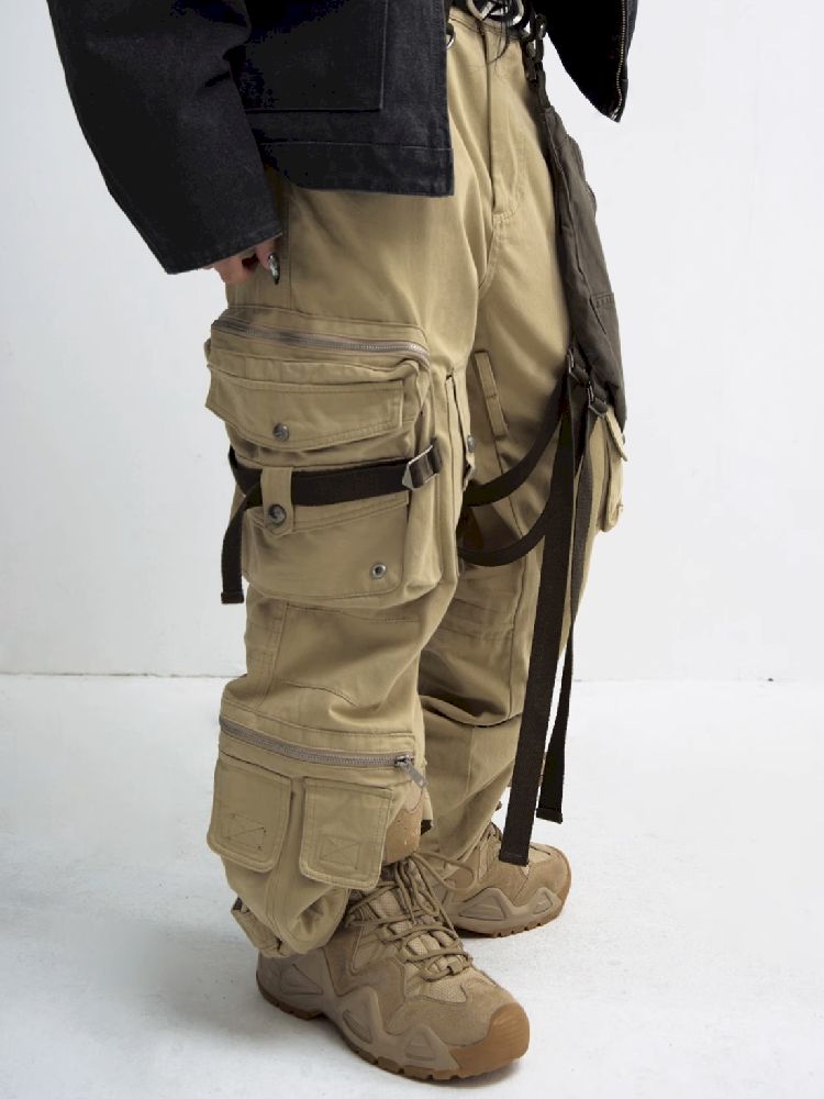 MULTI POCKETS STRAIGHT WORK PANTS [S0000010448]