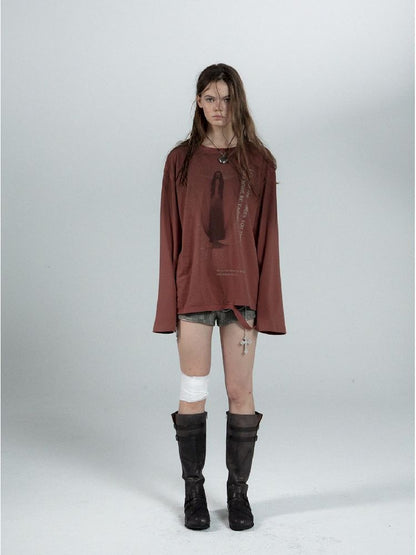 Basic Round Neck Long Sleeve T-Shirt【s0000011265】