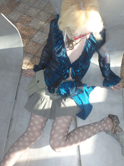 Polka dot print 10D ultra-thin stockings【s0000013175】