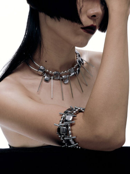 Futuristic Heavy Industry Punk Bracelet【s0000018813】