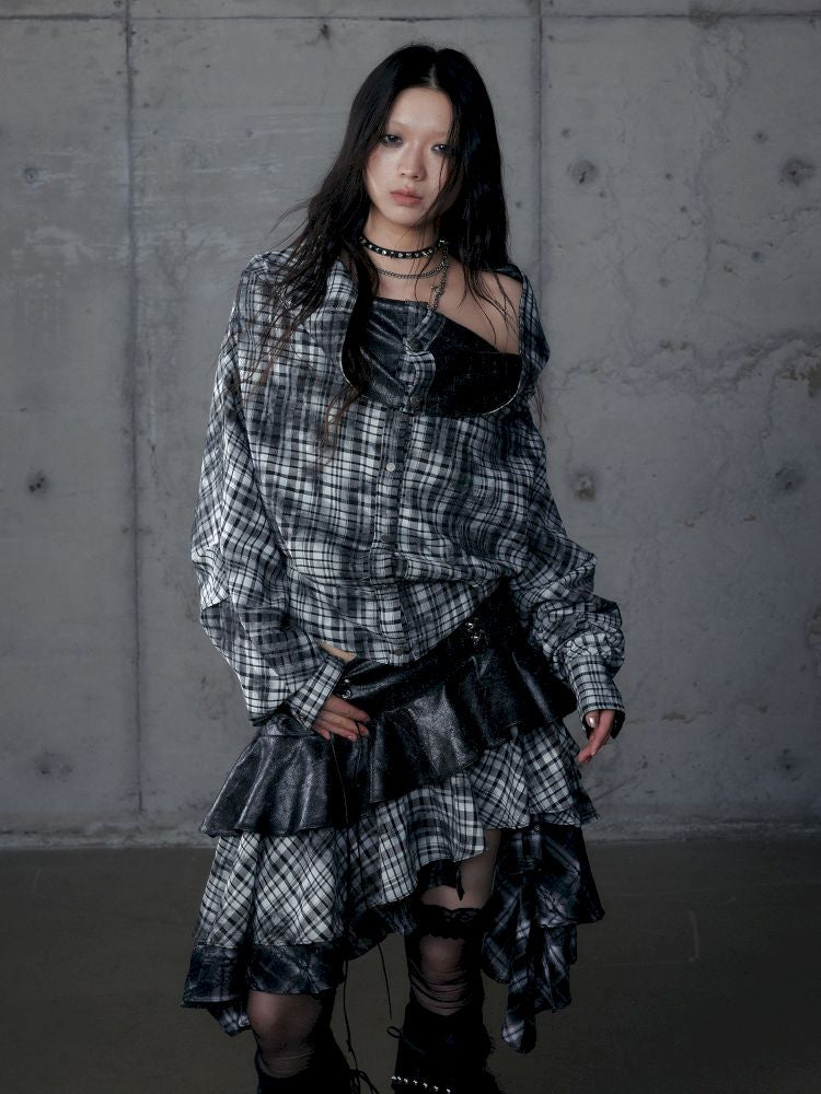 Back leather long sleeve sweater jacket【s0000013477】