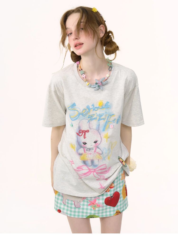 Loose Thin Round Neck Short Sleeve T-shirt【s0000012243】