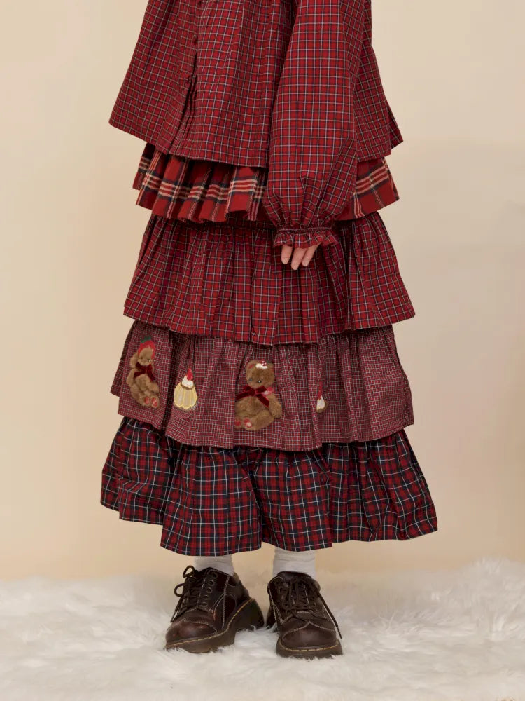 Ruffled puffy adorable tiered skirt【s0000014174】