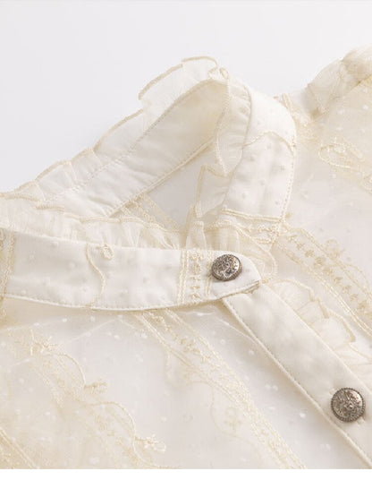 Romantic Archer Polka Dot Shirt【s0000017041】