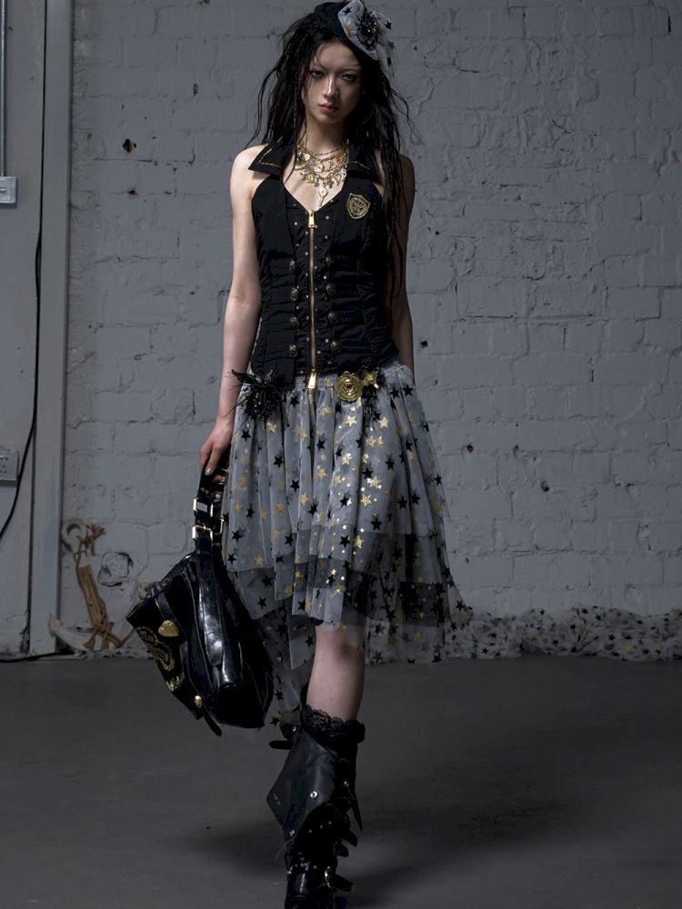Puffy Tulle Two-Way Strapless Half-Skirt【s0000012792】