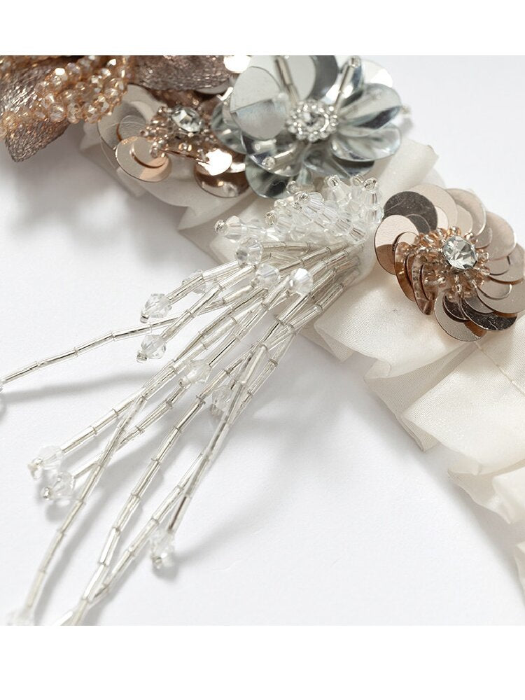 Vintage Court Pleated Flower Necklace【s0000017245】