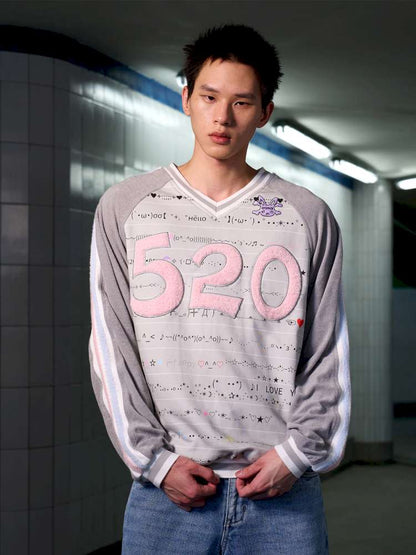 Embroidered Raglan Sleeve Sweatshirt【s0000014638】