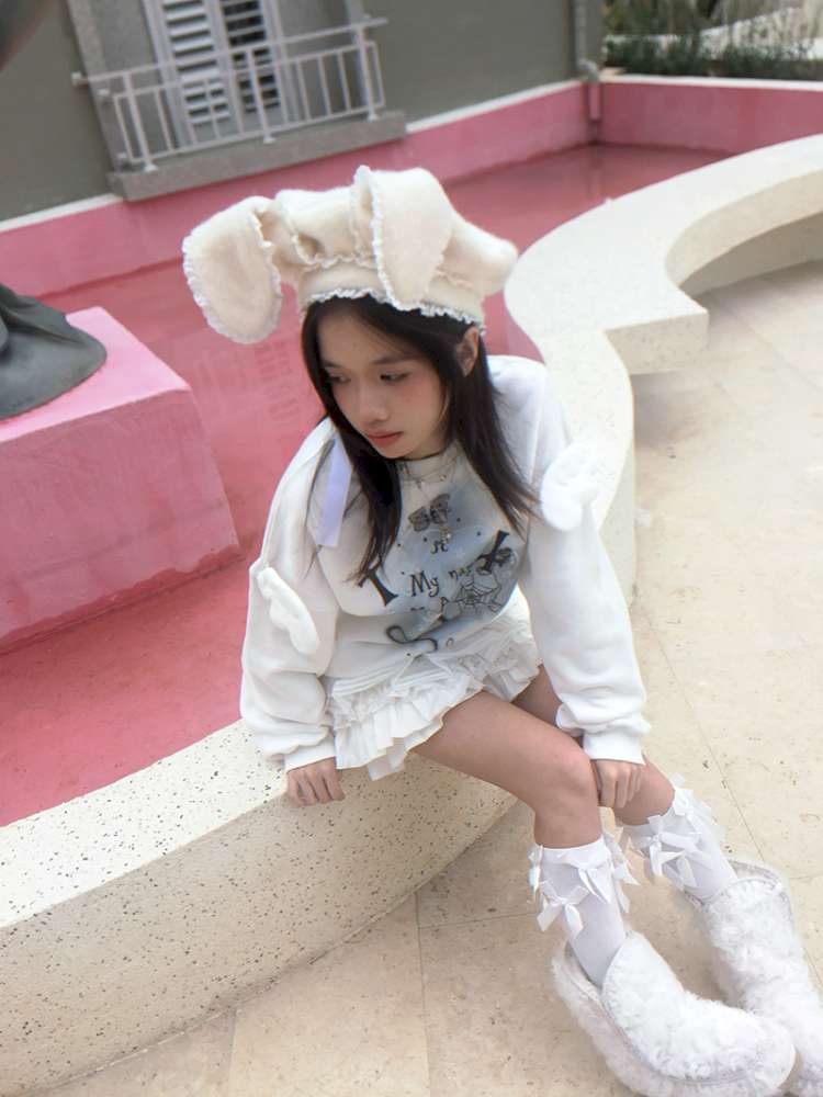 Rabbit-Eared Bendable Lace Beret【s0000014524】