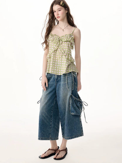 Vintage Strappy Pocket Workwear Jeans【s0000017311】