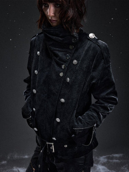 Dark Court Suede Slim Jacket【s0000019296】