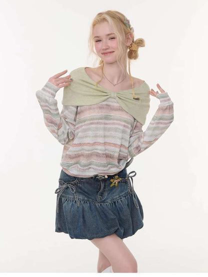 Spring Mist Butterfly Knit Top【s0000015428】