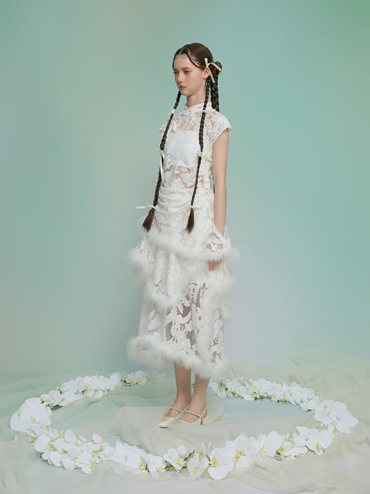 Burnt Flower Slim Temperament Set【s0000013593】