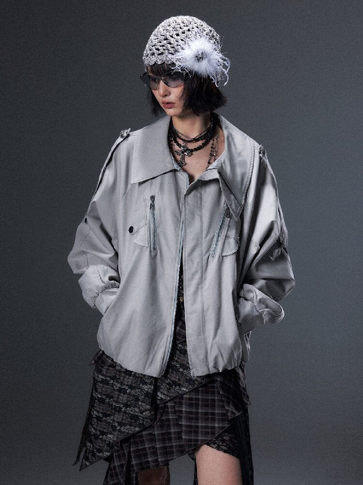 Loose Punk Riveted Utility Jacket【s0000017996】