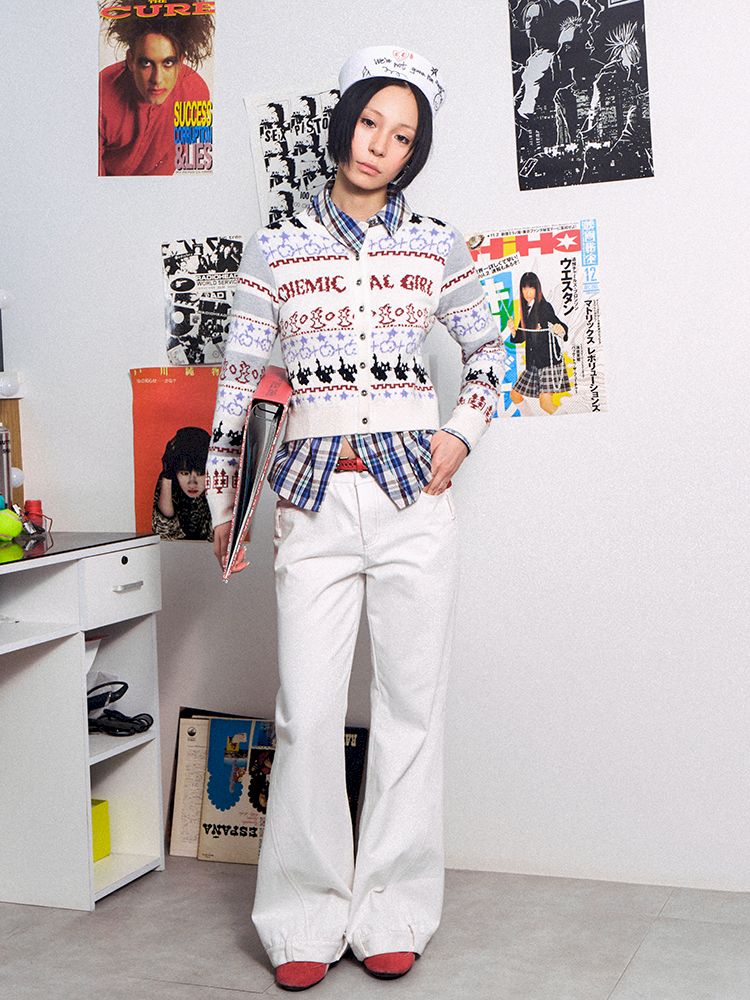 Apple Fair Isle Knit Cardigan【s0000011644】