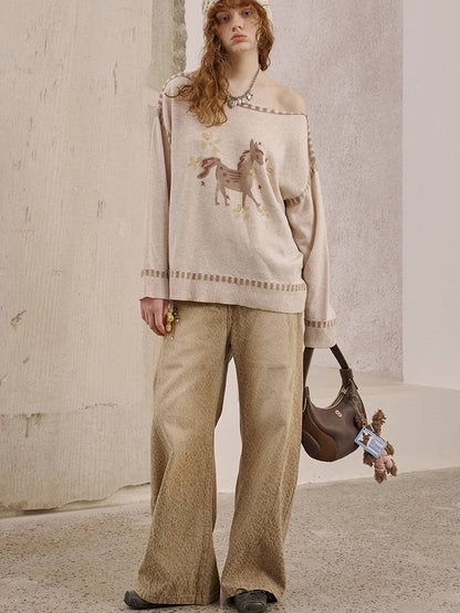 Straight-Leg Wide-Leg Jeans【s0000014389】