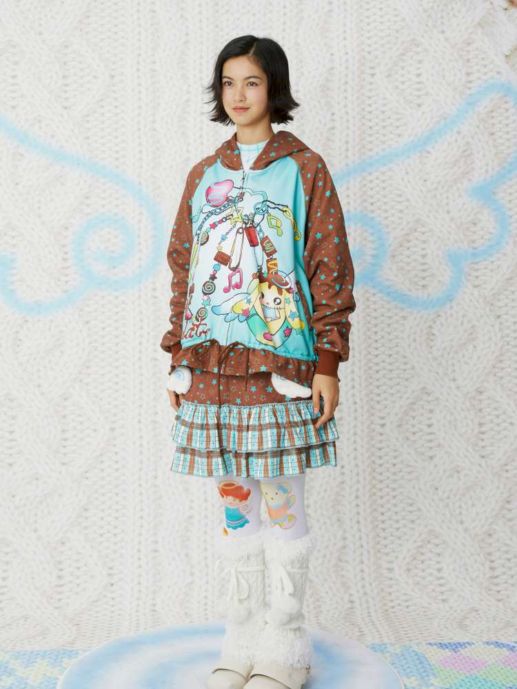 Printed Mint Chocolate Casual Sweatshirt【s0000014851】