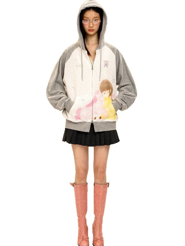 Horse Diamond Hooded Sweatshirt【s0000016436】
