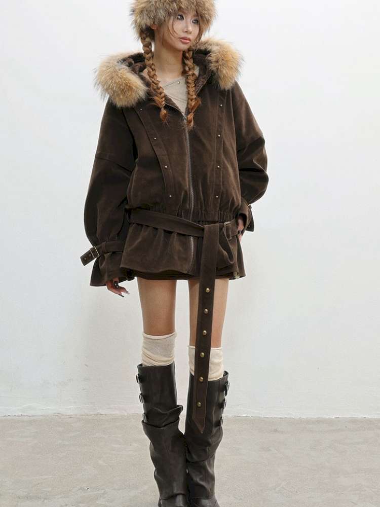 French Velvet Rabbit Fur Jacket【s0000014835】