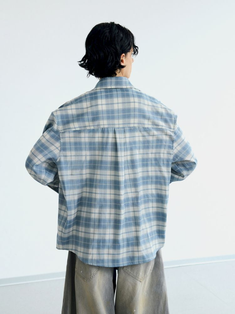 Plaid thin long-sleeved shirt【s0000013202】