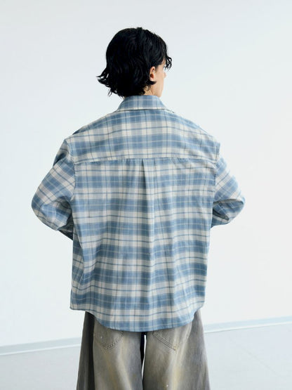 Plaid thin long-sleeved shirt【s0000013202】