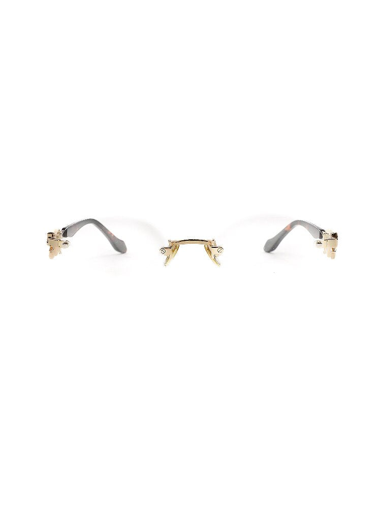 Metal Bow Rimless Glasses【s0000016134】