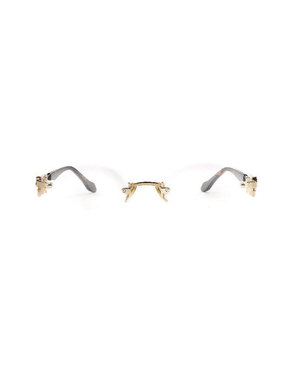 Metal Bow Rimless Glasses【s0000016134】