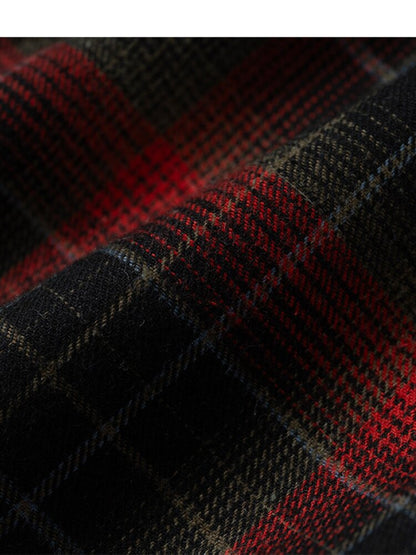 Check Knit Fake Two Piece Shirt【s0000015547】