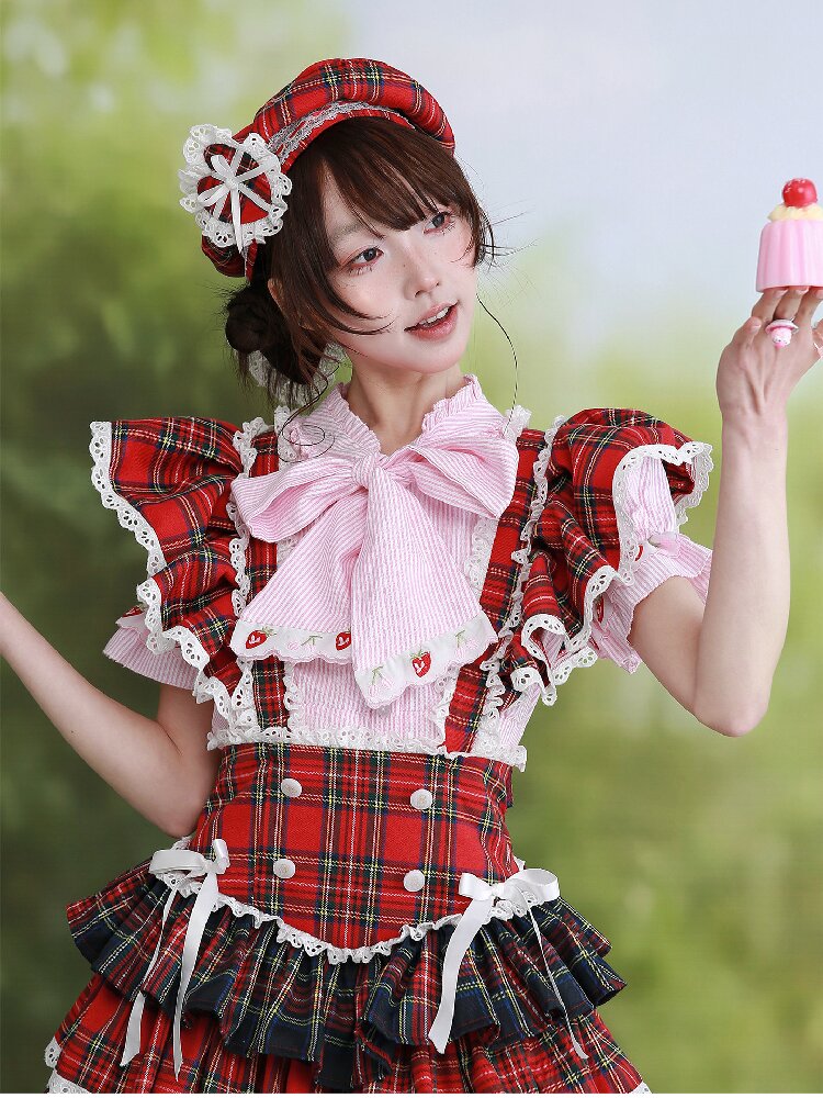 Pink Striped Lolita Inner Shirt【s0000016556】