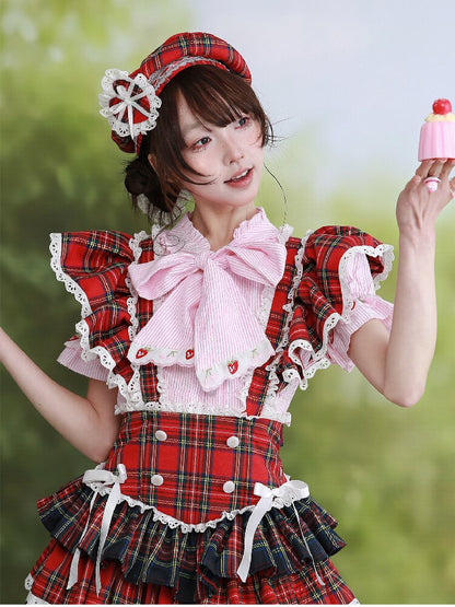 Pink Striped Lolita Inner Shirt【s0000016556】