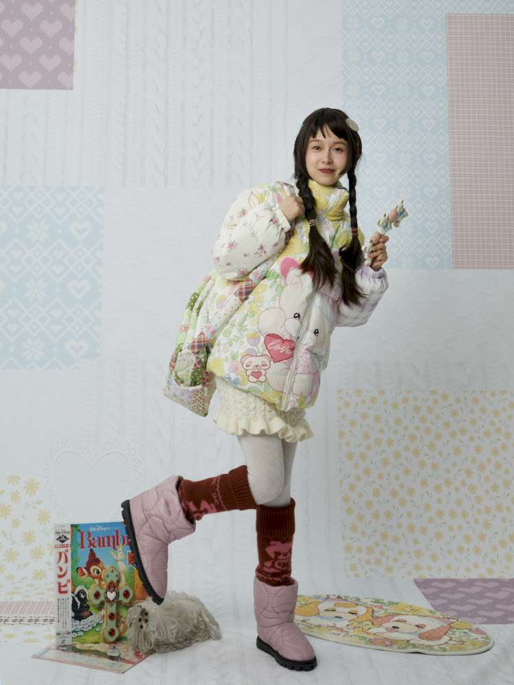 Cute Bear Print Padded Jacket【s0000015034】